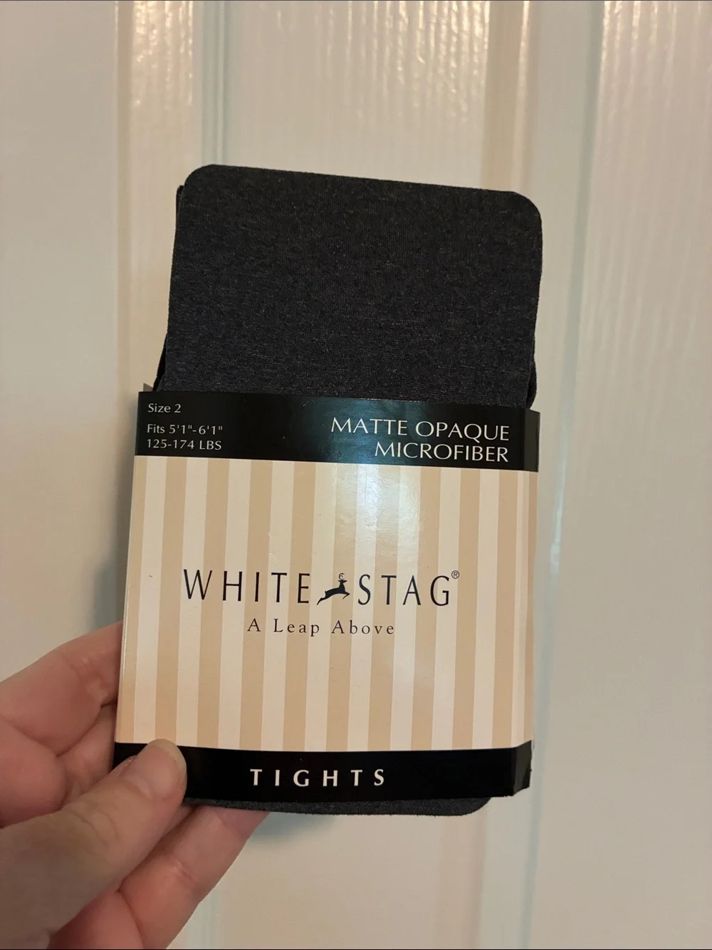 White Stag Matte Opaque Microfiber Tights - Dark Gray